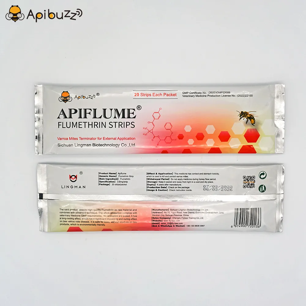 APIFLUME Flumethrin Strips for Bees - 20-Pack