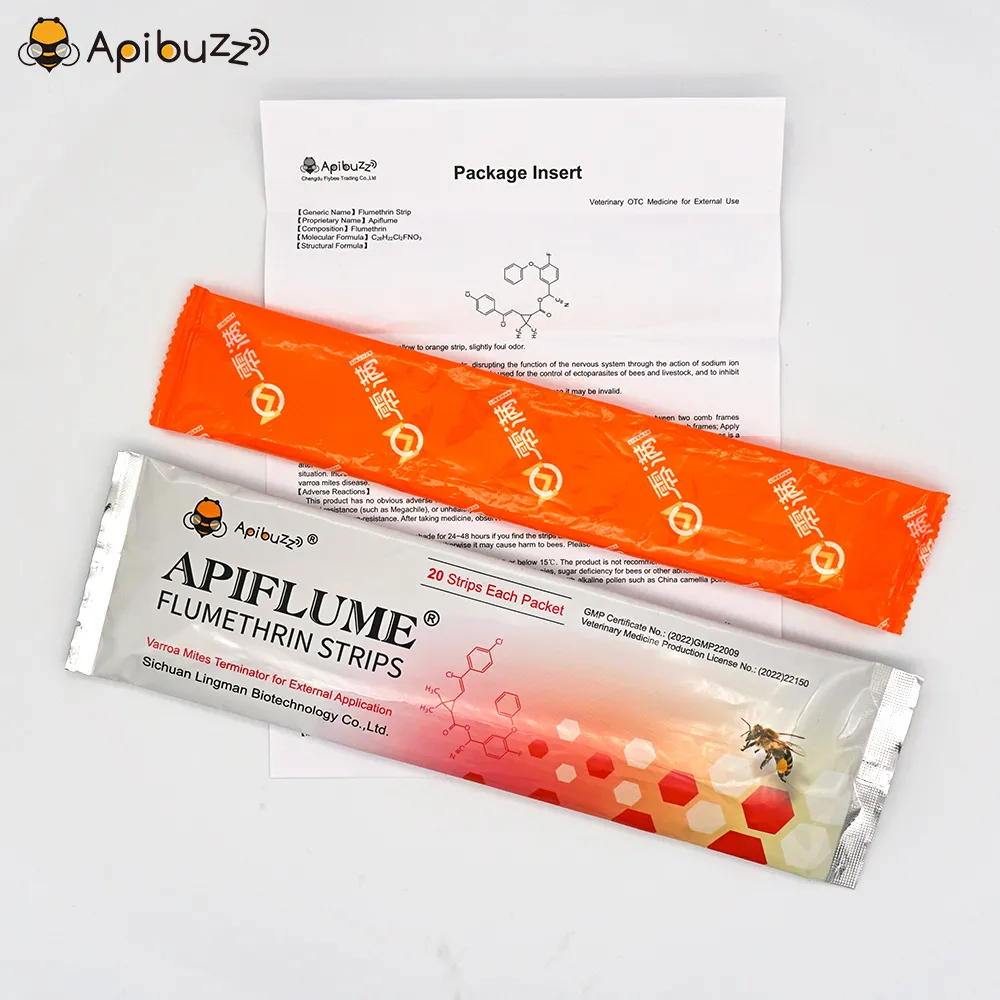 APIFLUME Flumethrin Strips for Bees - 20-Pack