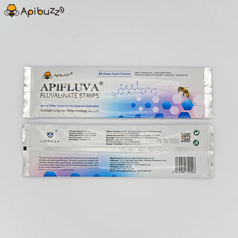 APIFLUVA Anti-Bee Mite Strips - 20-Count Pack
