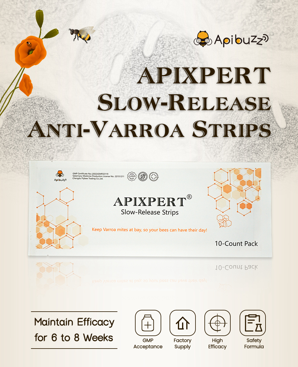 APIXPERT Slow-Release Flumethrin Varroa Strips