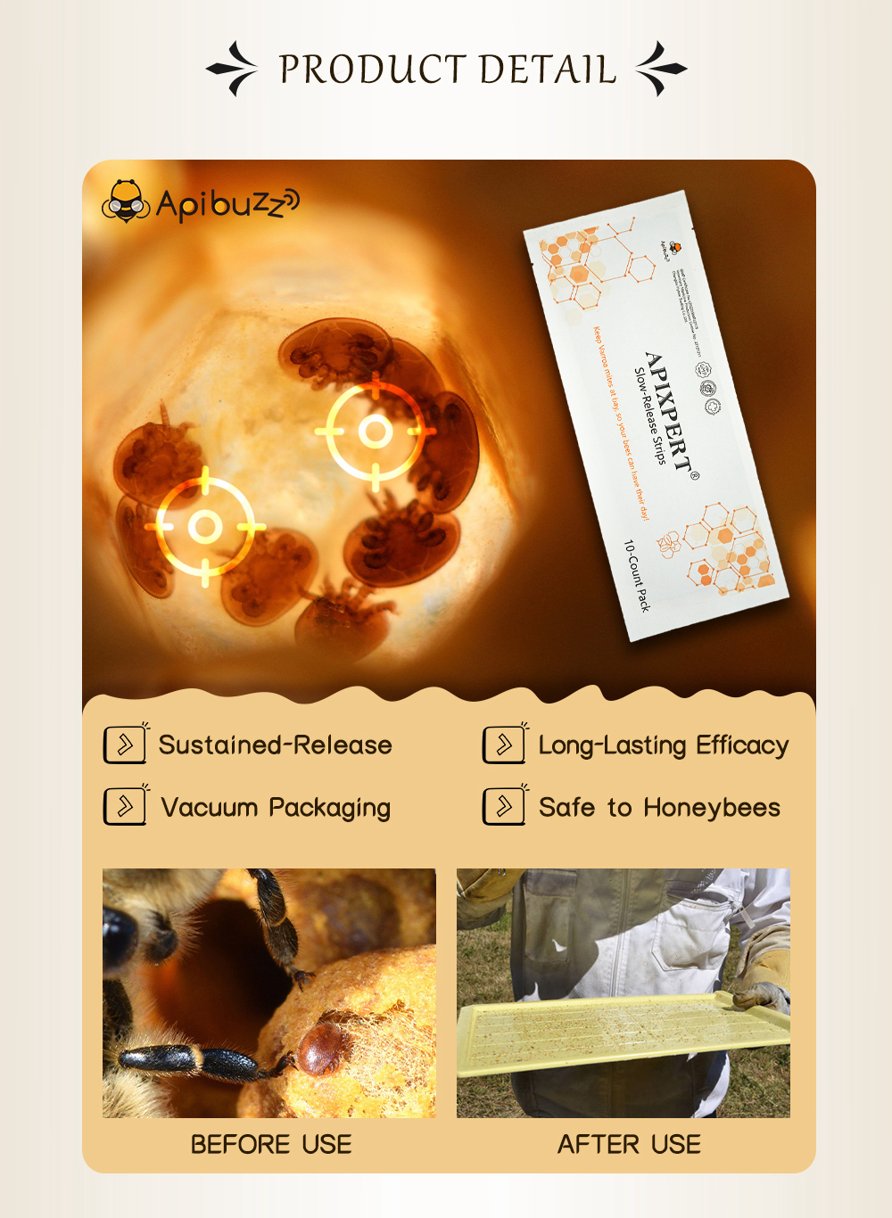 APIXPERT Slow-Release Flumethrin Varroa Strips