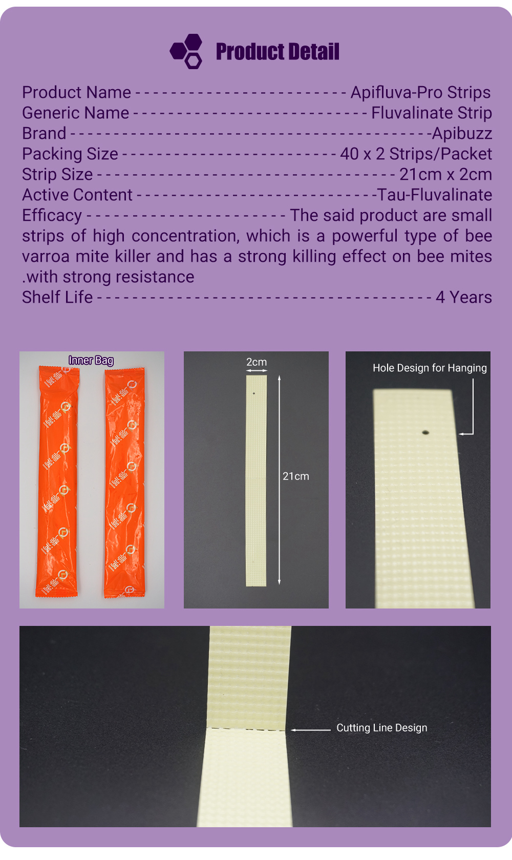 APIFLUVA-PRO Varroa Strips