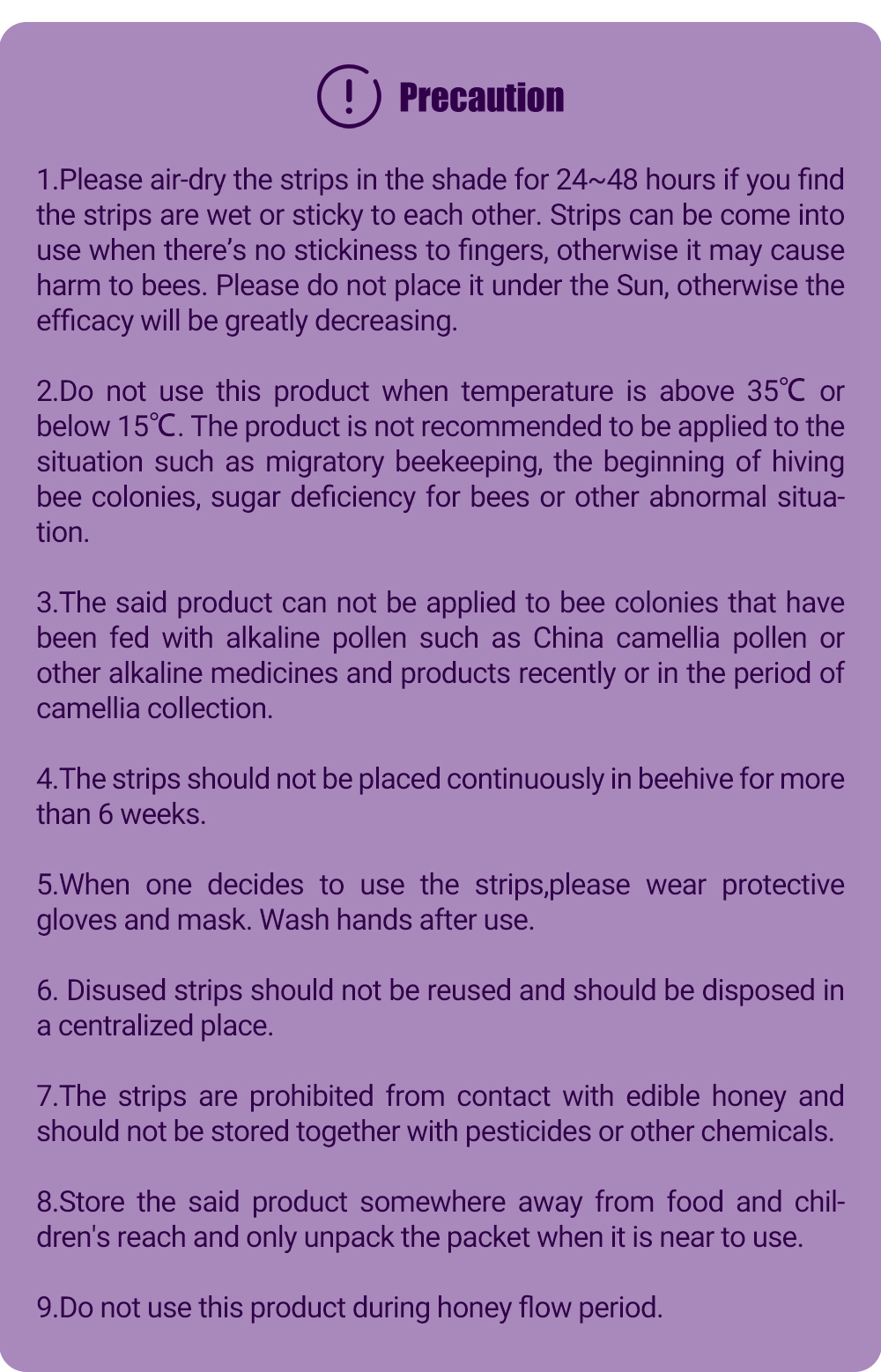 APIFLUVA-PRO Varroa Strips
