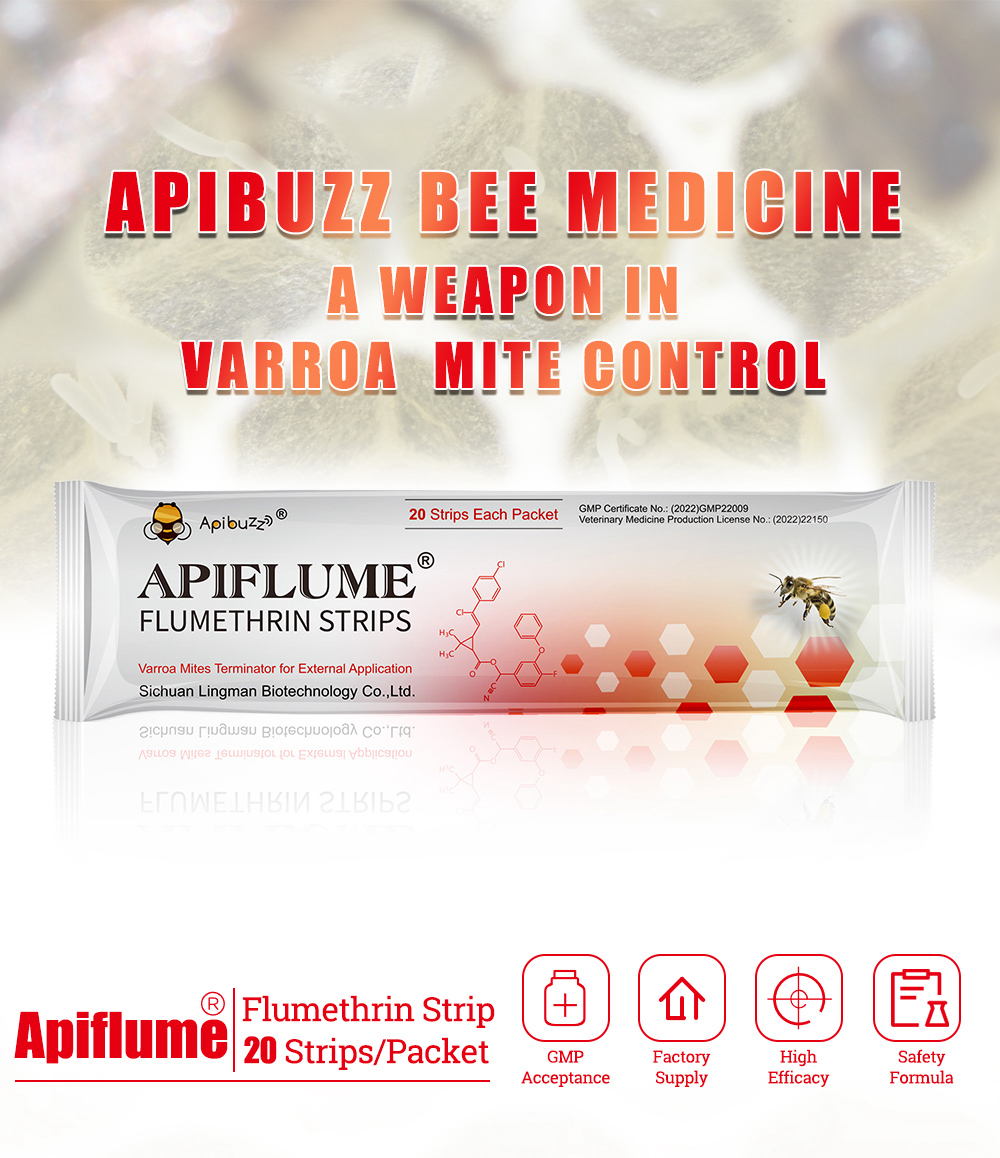 APIFLUME Flumethrin Strips for Bees - 20-Pack