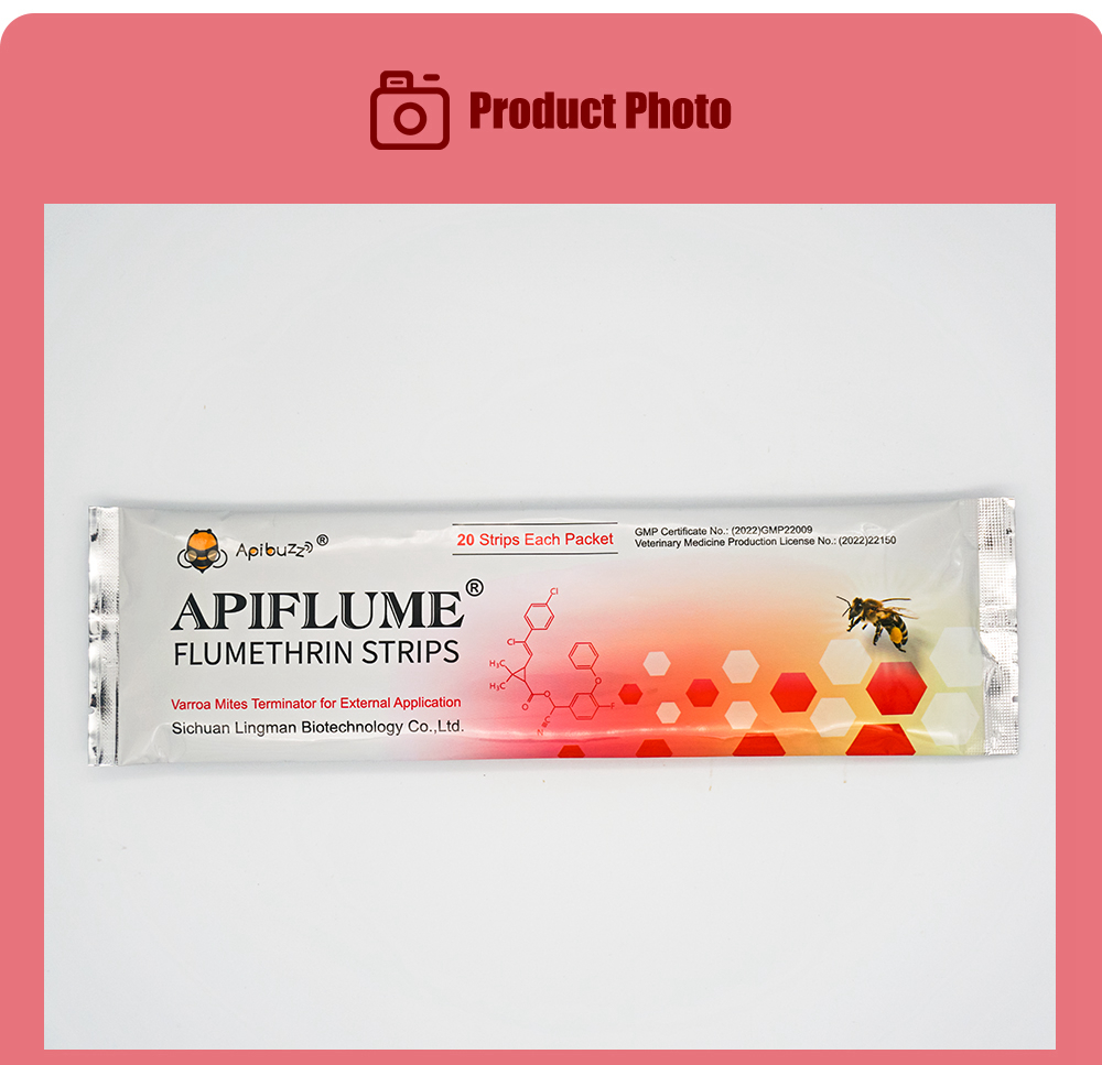 APIFLUME Flumethrin Strips for Bees - 20-Pack