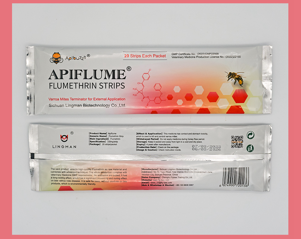 APIFLUME Flumethrin Strips for Bees - 20-Pack