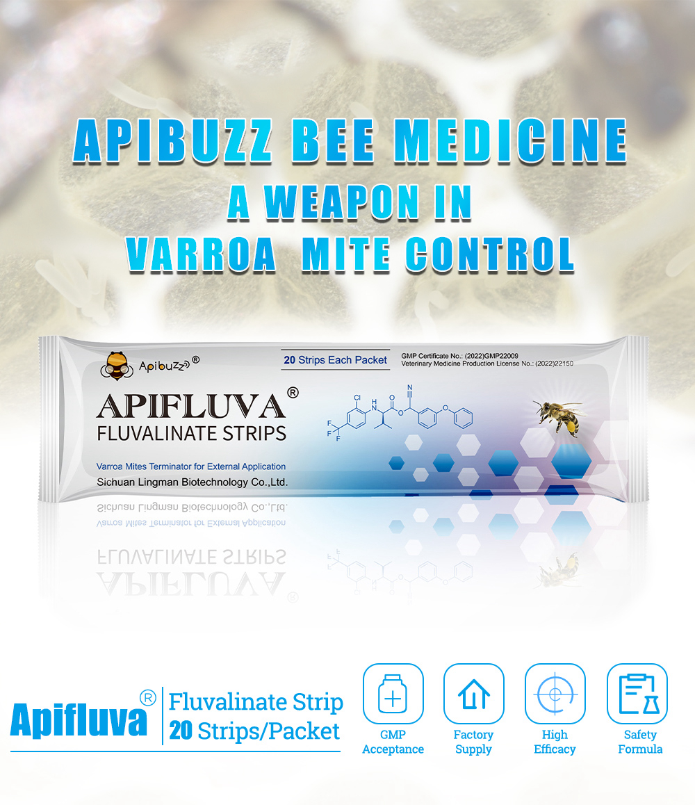 APIFLUVA Anti-Bee Mite Strips - 20-Count Pack