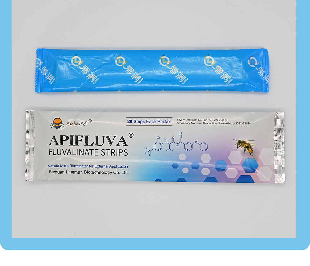 APIFLUVA Anti-Bee Mite Strips - 20-Count Pack