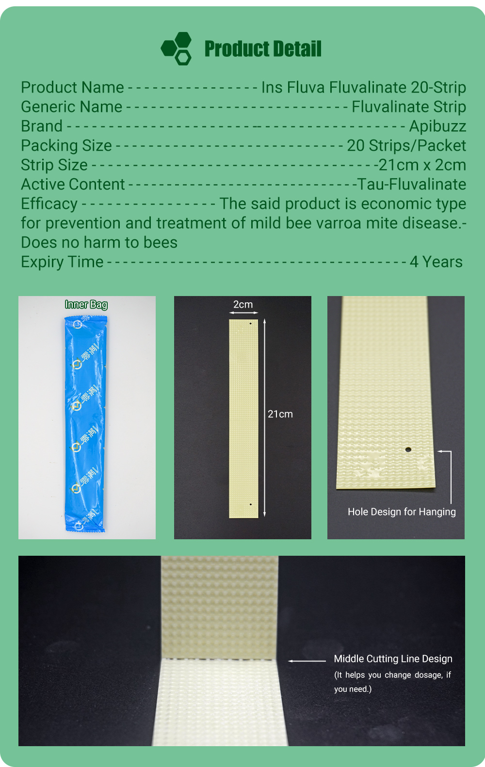 INS FLUVA Gentle Bee Mite Treatment Strips