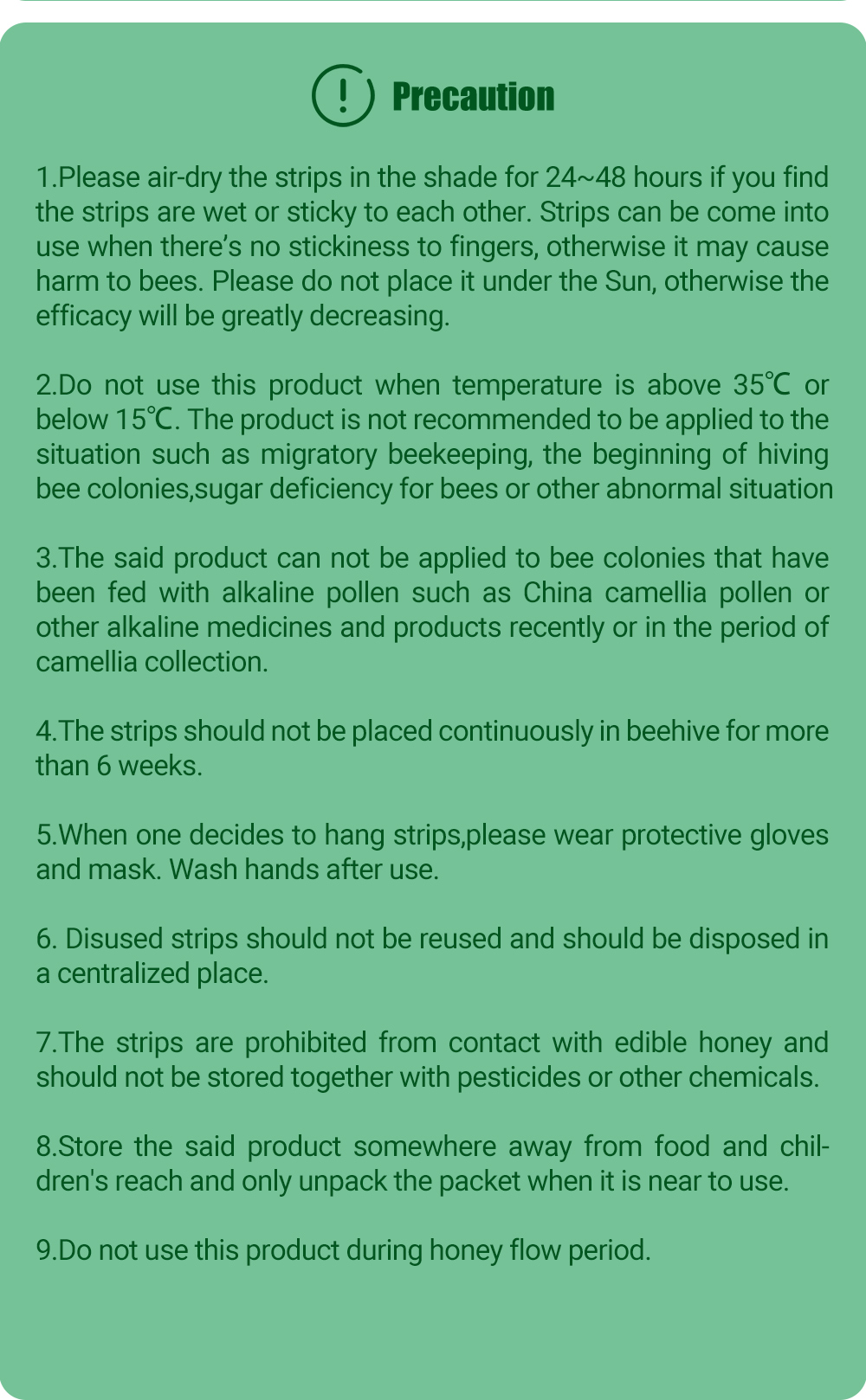 INS FLUVA Gentle Bee Mite Treatment Strips