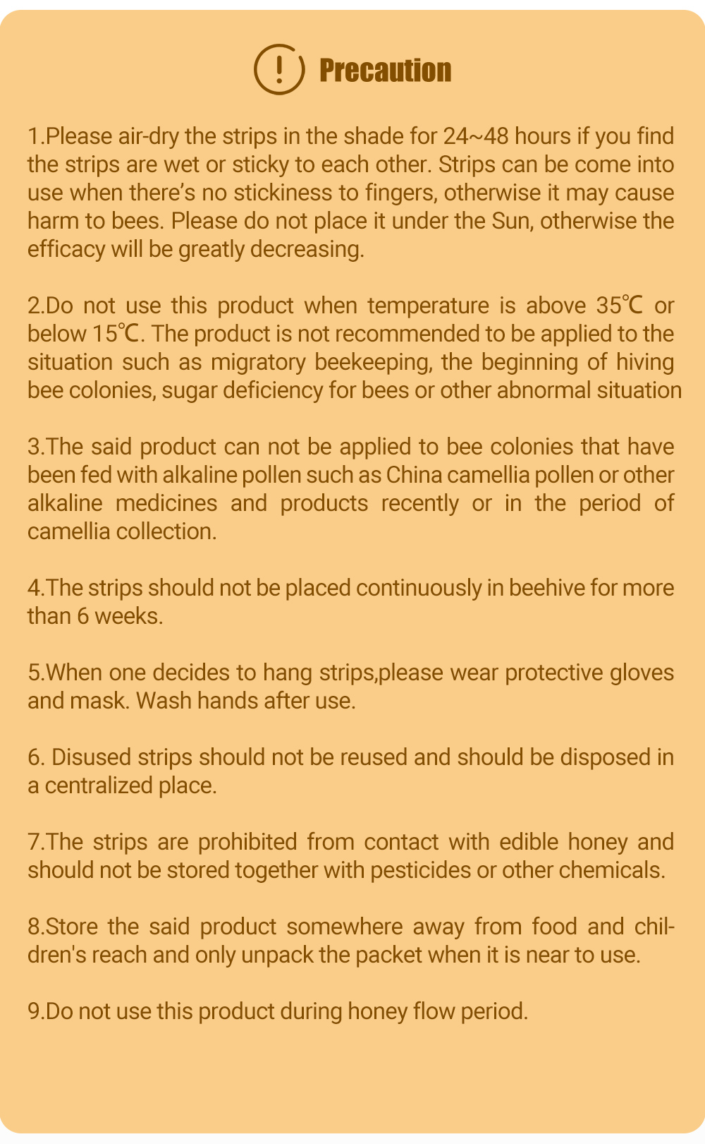 Arabic APIFLUVA Fluvalinate Strips - 20-Pack