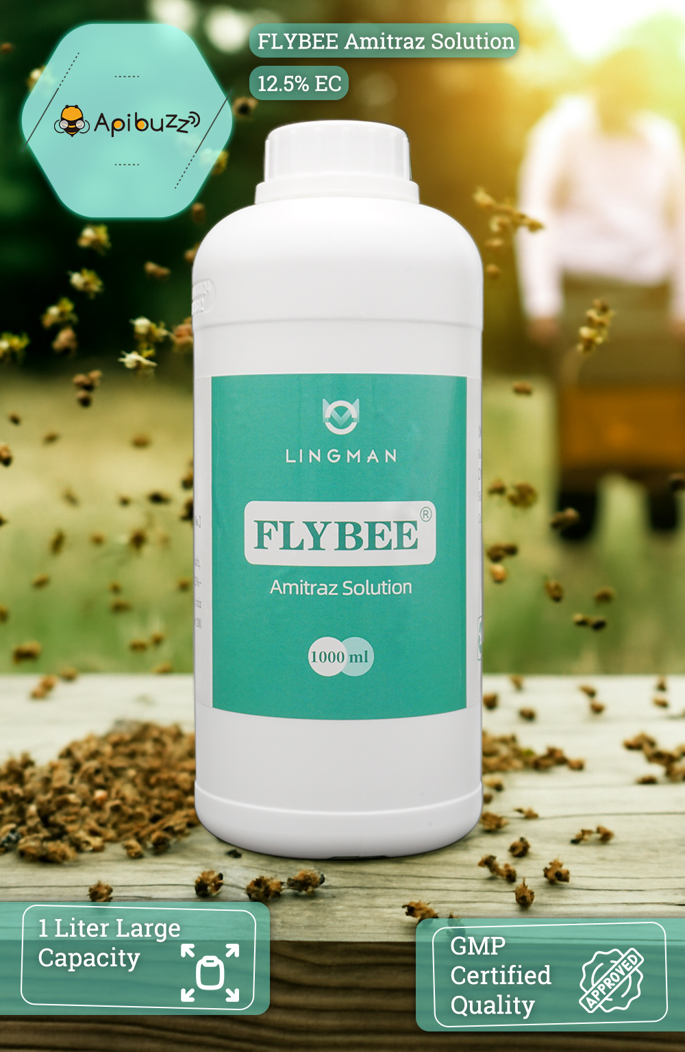 FLYBEE 1 Liter 12.5% EC Amitraz for Bees