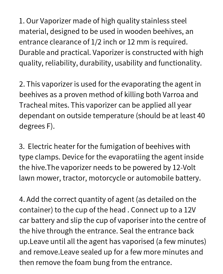 Beehive Mite Treatment Tools