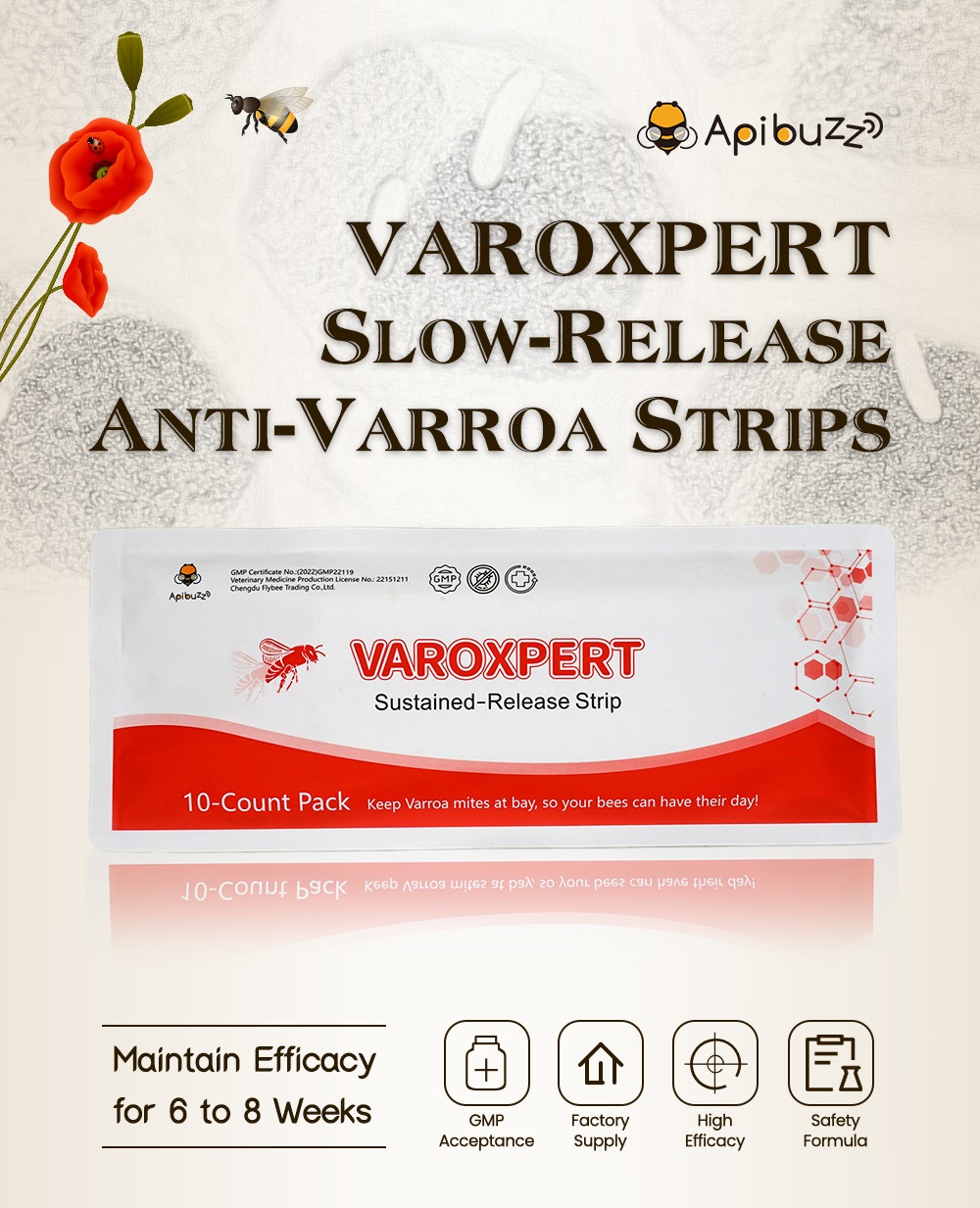 VAROXPERT Slow-Release Amitraz Varroa Strips