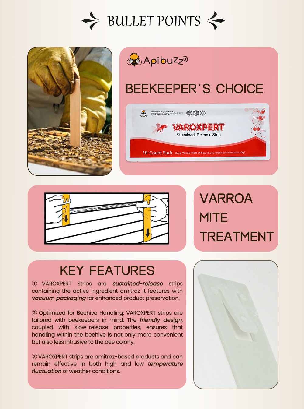 VAROXPERT Slow-Release Amitraz Varroa Strips